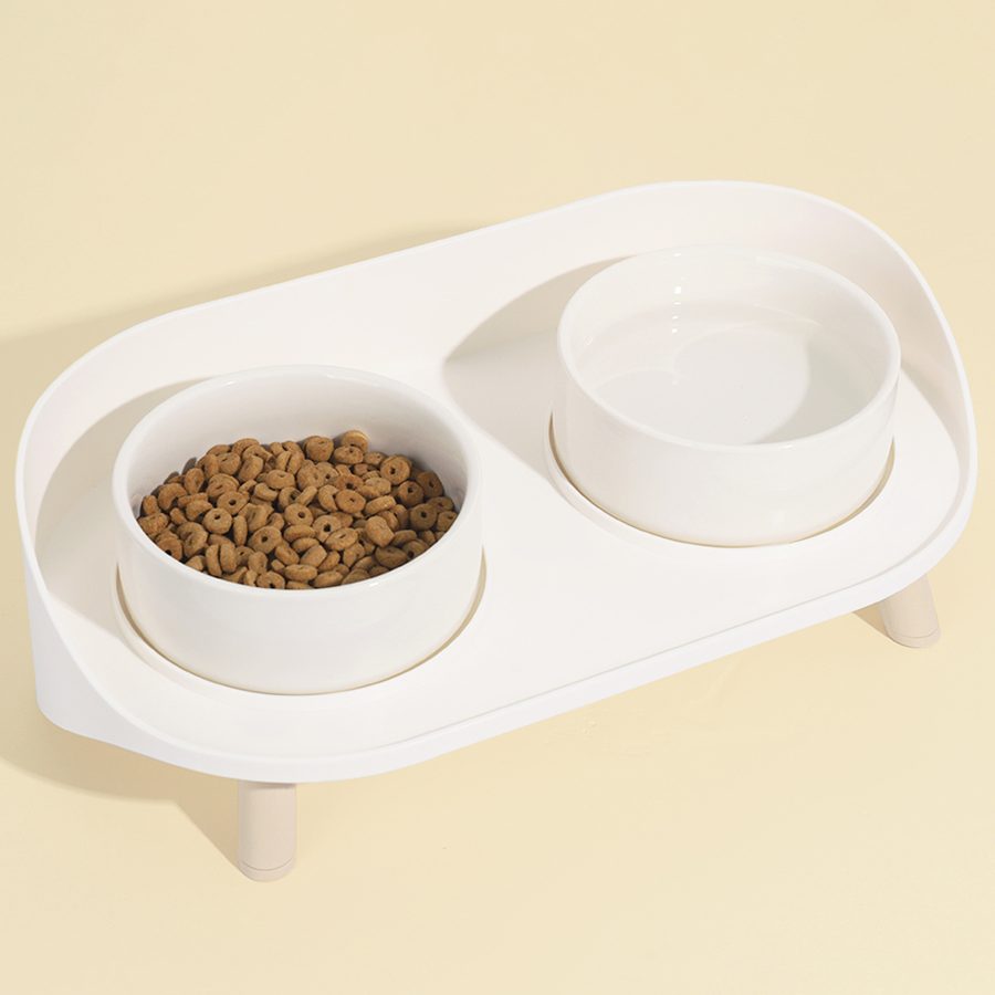 탐사 강아지 식기 2구 테이블 세트