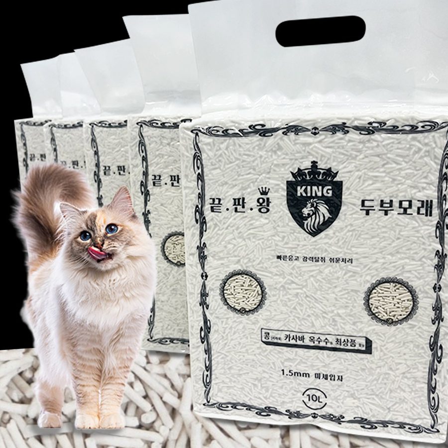 현지 공장보유 끝판왕 고양이 두부모래 1.5mm 초미세입자