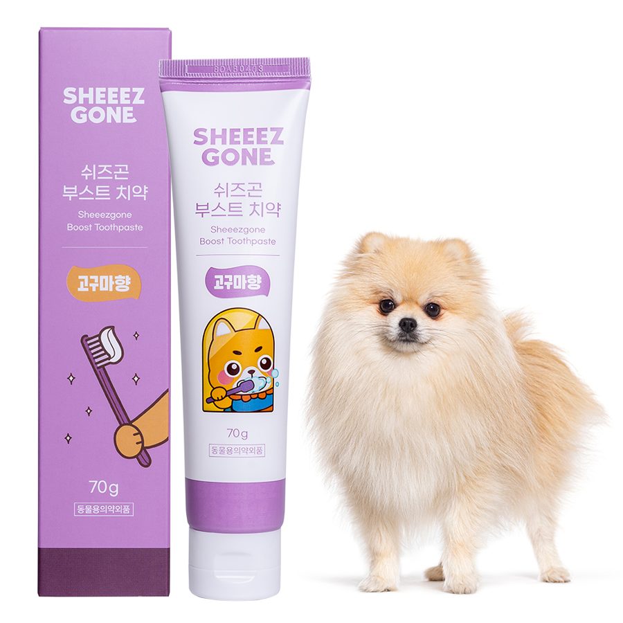 쉬즈곤 부스트 강아지 바르는 치약, 치석 제거, 고구마향