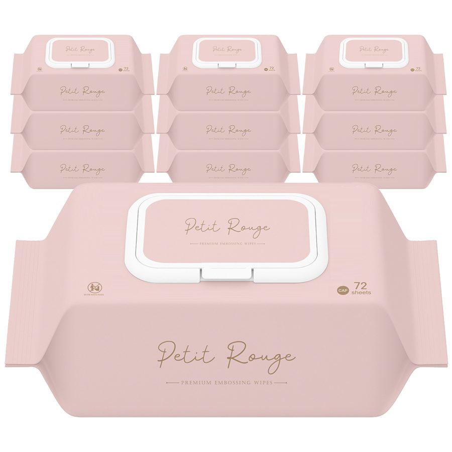 쁘띠루쥬 프리미엄 엠보싱 영유아 물티슈 캡형